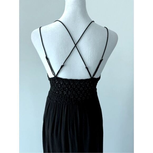 Free People Adella Maxi Dress - Lace Bodice, Cross straps open back – Excellent - Picture 11 of 12